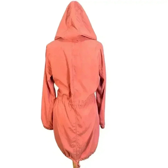 BKE Cinched Waist Tie Back Lightweight Jacket Color Rust Orange Size Small Used - Picture 3 of 13